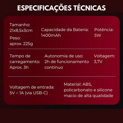 LumiHair - Escova 3 em 1 para fortalecimento dos fios