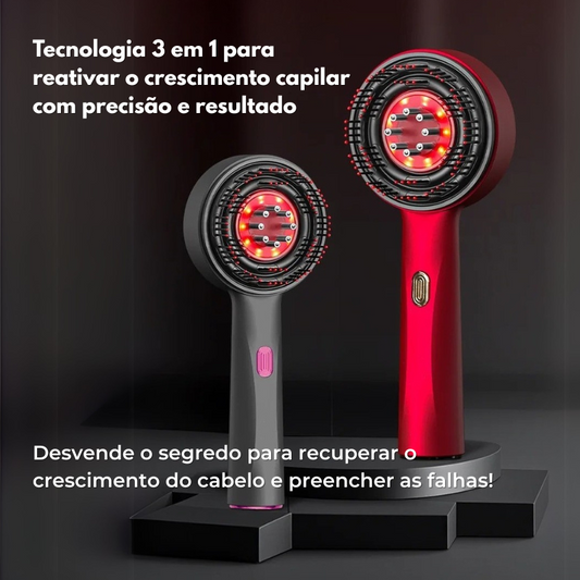 LumiHair - Escova de tratamento capilar 3 em 1